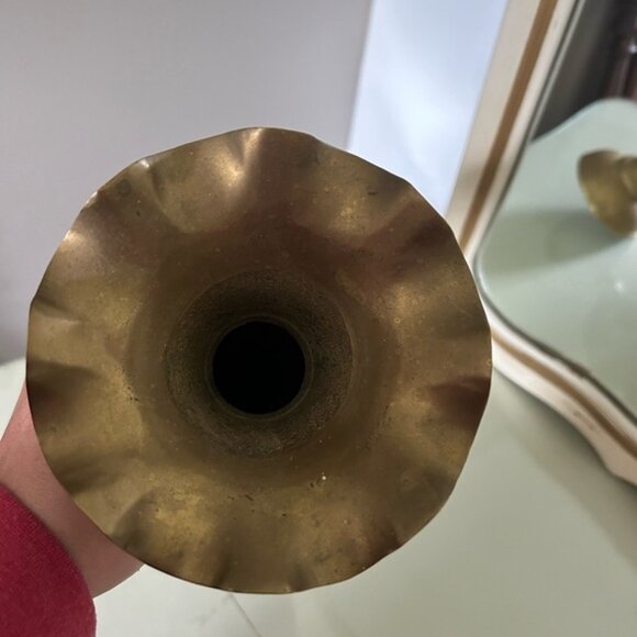 Vintage 1950 BRASS Elegant Gold Vase PLANTER 🥰 - Picture 4 of 6